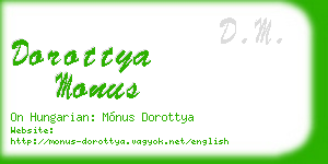 dorottya monus business card