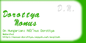 dorottya monus business card